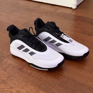 Adidas Men's Black and White Athletic Sneakers